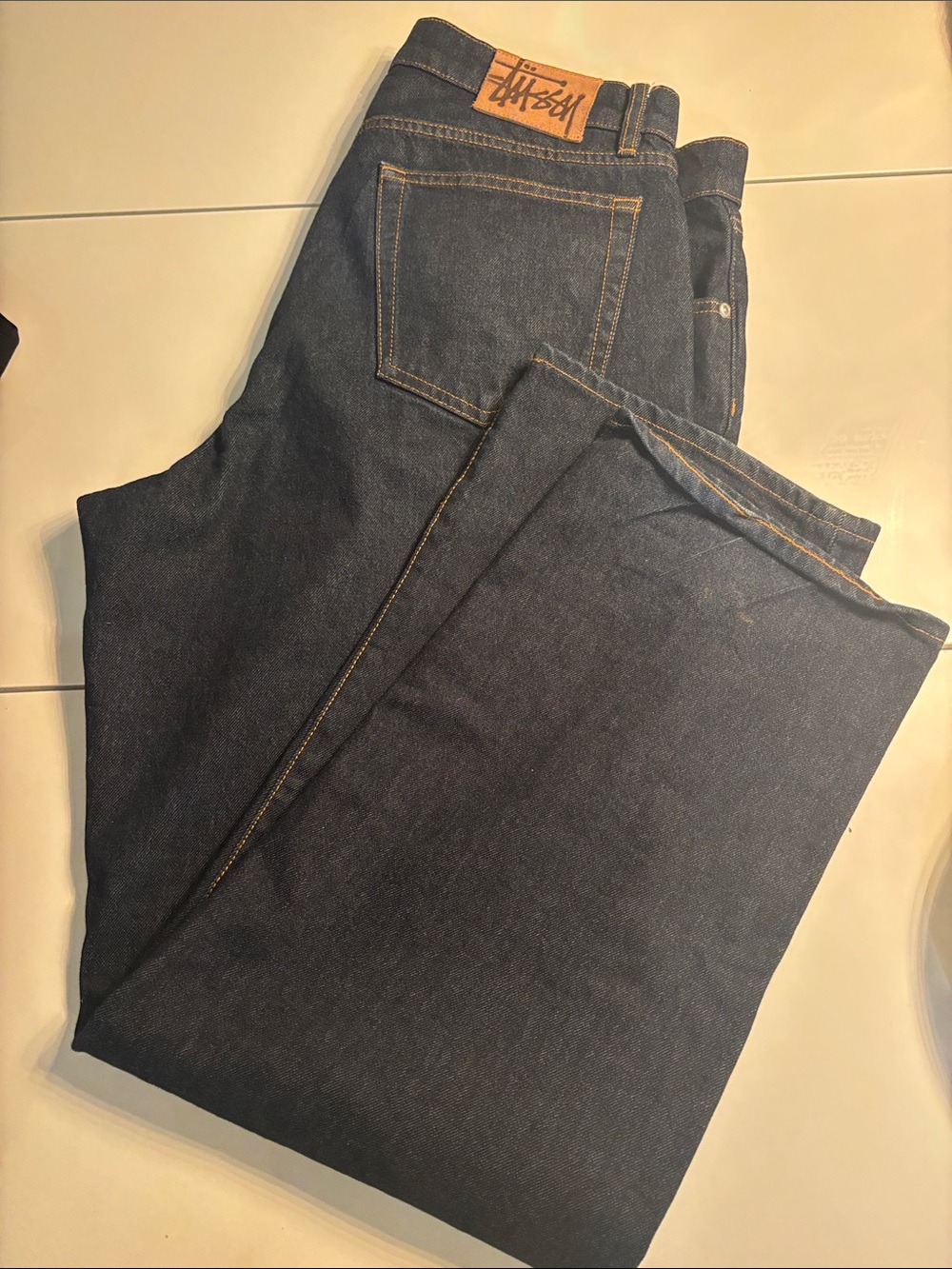 Stussy Men's Dark Indigo Relaxed Jeans